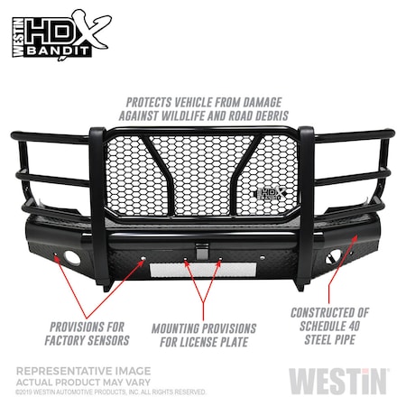 Westin Automotive 19-C SILVERADO 1500 BLACK HDX BANDIT FRONT BUMPER 58-31135